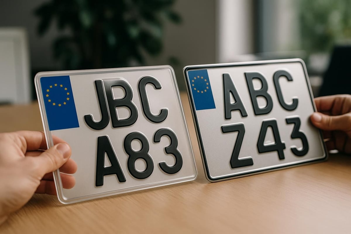 comparaison de plaques d'immatriculation