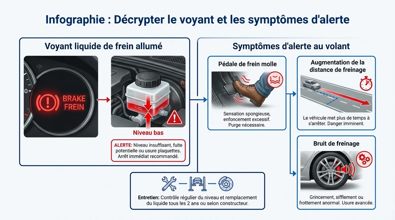 Infographie : Décrypter le voyant et les symptômes d'alerte