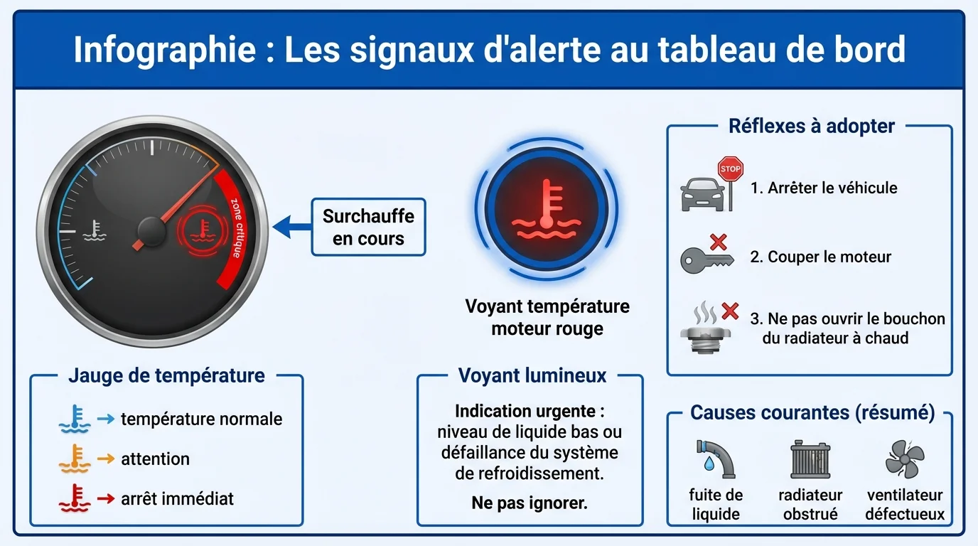 Infographie : Les signaux d'alerte au tableau de bord