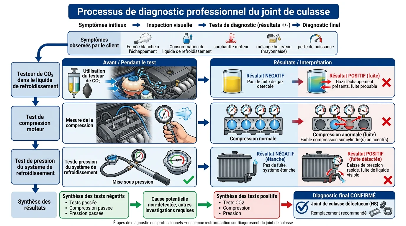 Processus de diagnostic professionnel du joint de culasse