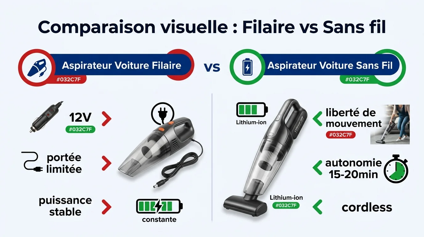 Comparaison visuelle : Filaire vs Sans fil