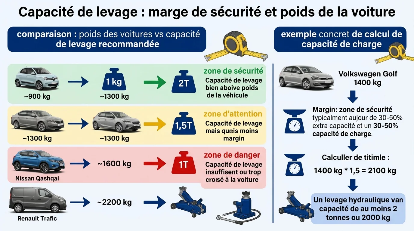 Infographie capacité de charge vs poids du véhicule