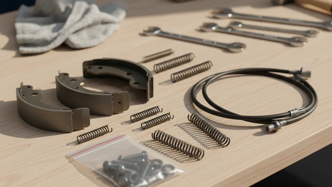 Kit de mâchoires de frein neuves pour remorque sur établi