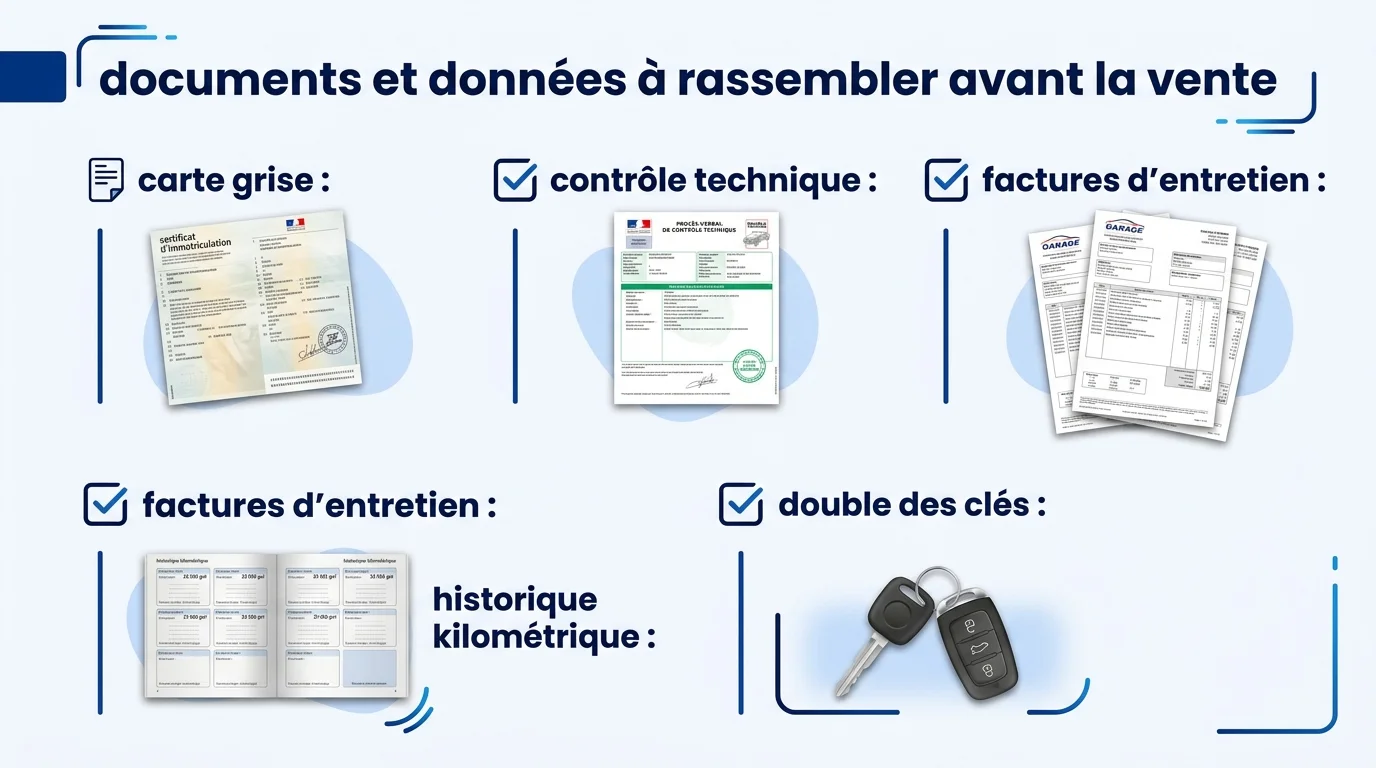 Documents et données à rassembler avant la vente