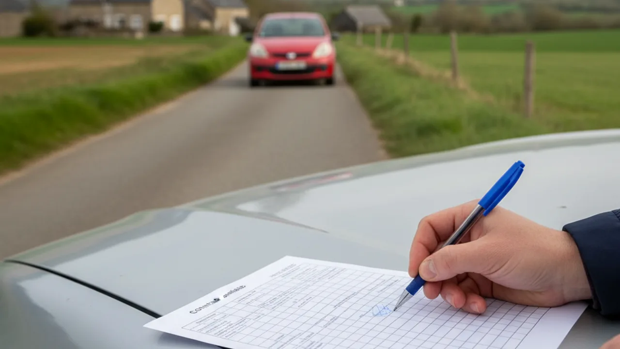 Remplir le constat amiable sur les lieux de l'accident