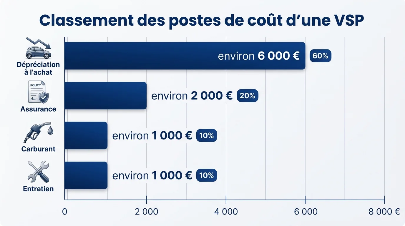 Classement des postes de coût d'une VSP