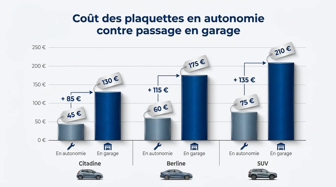 Coût des plaquettes en autonomie contre passage en garage